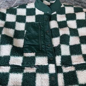 EUC Blu Pepper Forest Green Checkered Jacket
